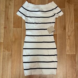 Striped Off-Shoulder Dress
